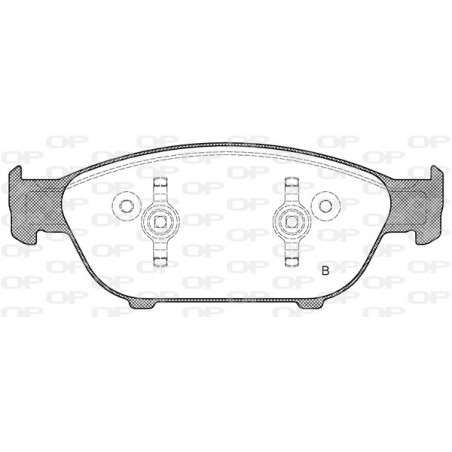 Jeu de quatre plaquettes de frein à disque OPEN PARTS
