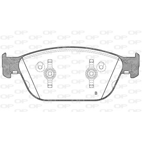 Jeu de quatre plaquettes de frein à disque OPEN PARTS