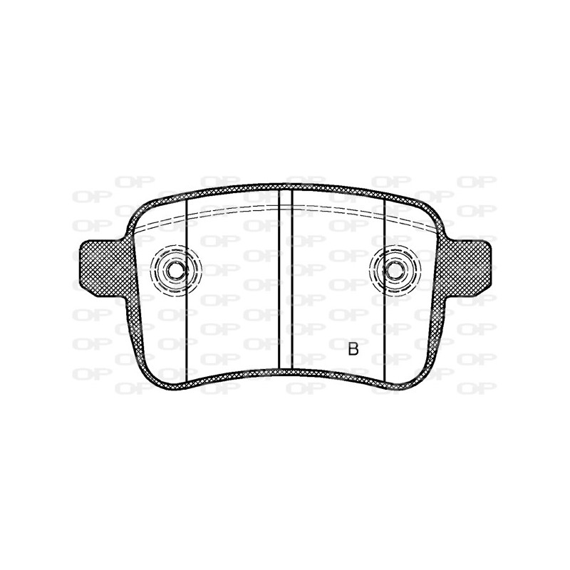 Jeu de quatre plaquettes de frein à disque OPEN PARTS