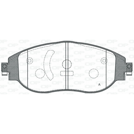 Jeu de quatre plaquettes de frein à disque OPEN PARTS