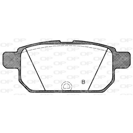 Jeu de quatre plaquettes de frein à disque OPEN PARTS