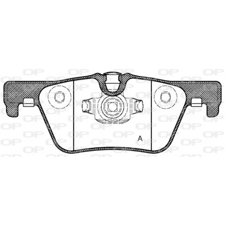 Jeu de quatre plaquettes de frein à disque OPEN PARTS