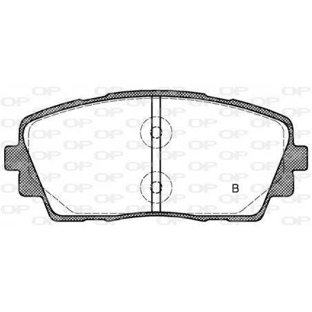 Jeu de quatre plaquettes de frein à disque OPEN PARTS