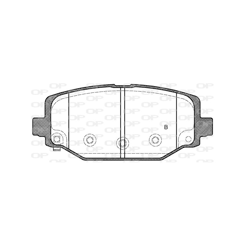 Jeu de quatre plaquettes de frein à disque OPEN PARTS