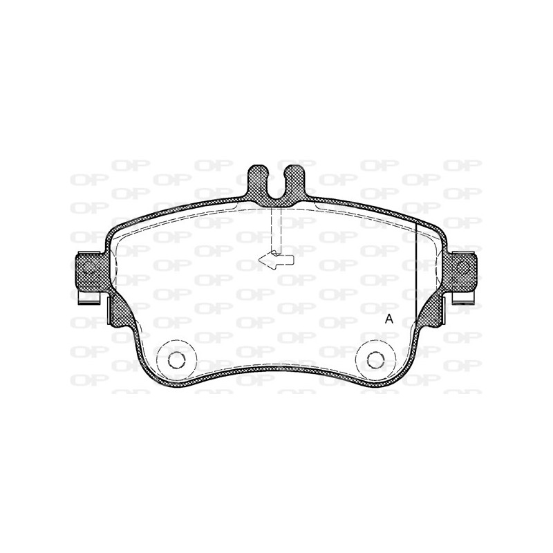 Jeu de quatre plaquettes de frein à disque OPEN PARTS