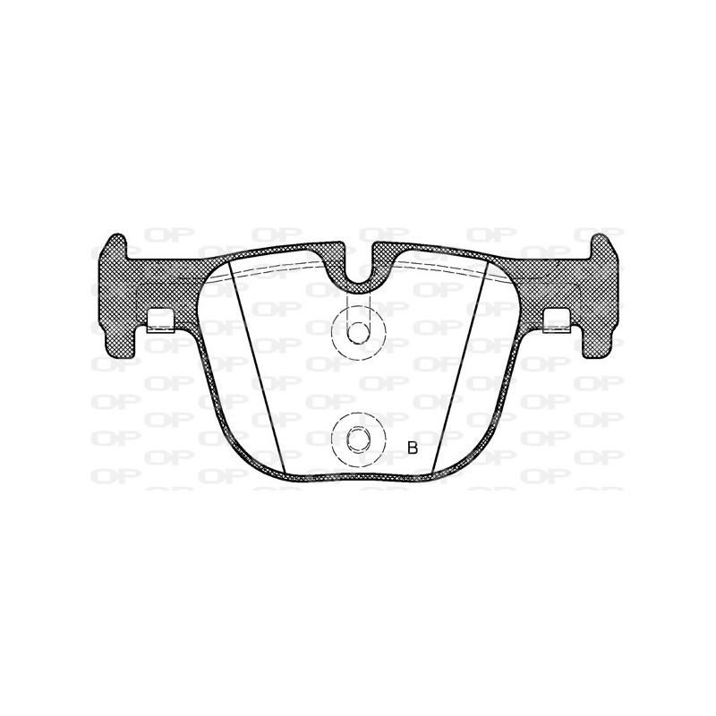 Jeu de quatre plaquettes de frein à disque OPEN PARTS
