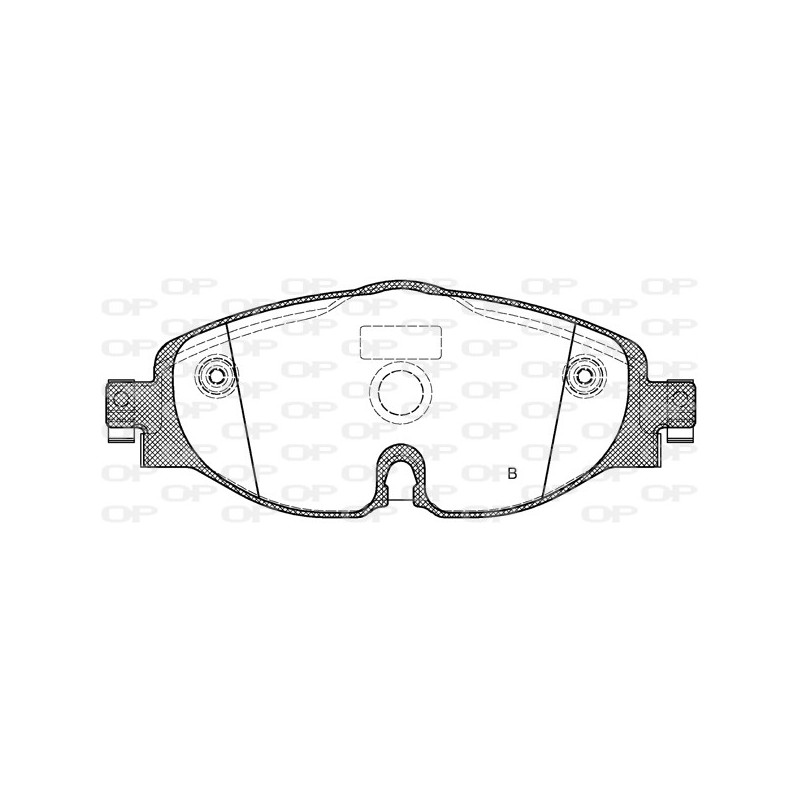 Jeu de quatre plaquettes de frein à disque OPEN PARTS