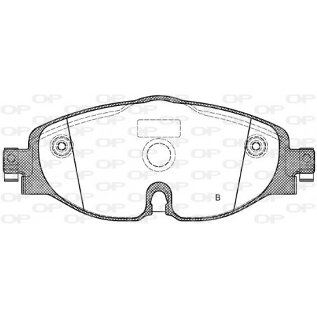 Jeu de quatre plaquettes de frein à disque OPEN PARTS