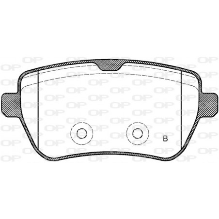 Jeu de quatre plaquettes de frein à disque OPEN PARTS
