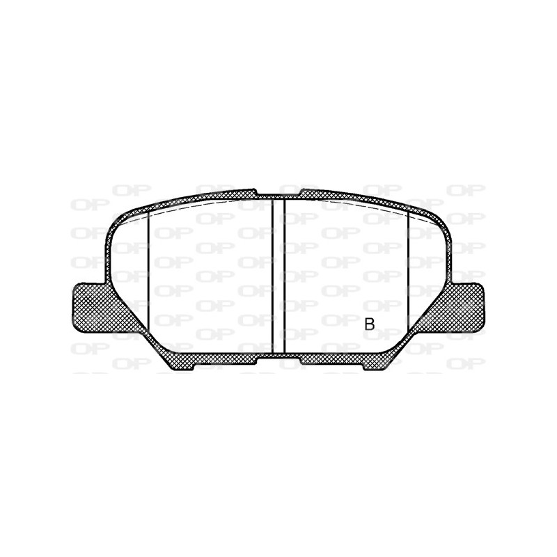 Jeu de quatre plaquettes de frein à disque OPEN PARTS