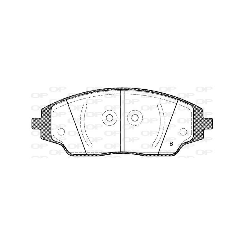 Jeu de quatre plaquettes de frein à disque OPEN PARTS