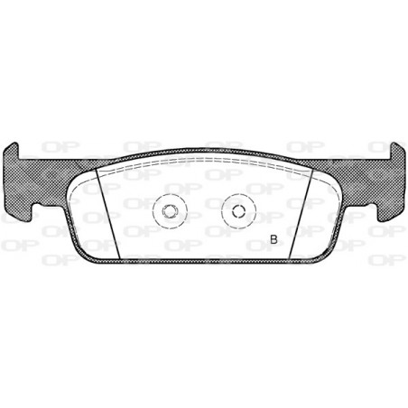Jeu de quatre plaquettes de frein à disque OPEN PARTS