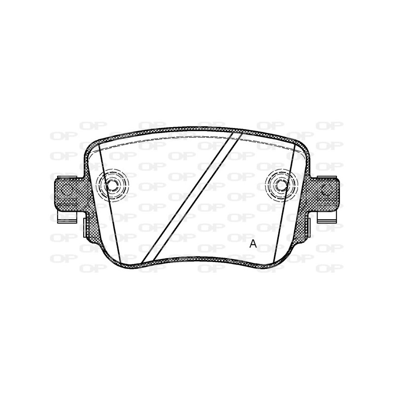 Jeu de quatre plaquettes de frein à disque OPEN PARTS