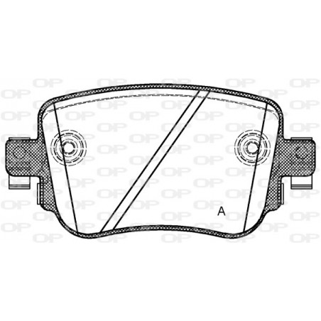 Jeu de quatre plaquettes de frein à disque OPEN PARTS