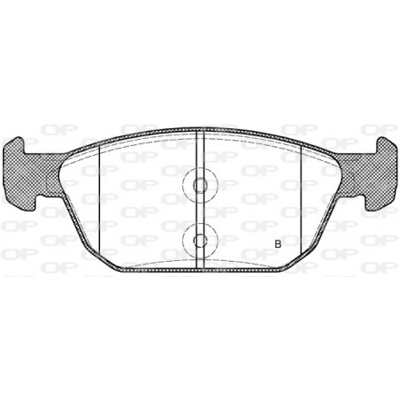 Jeu de quatre plaquettes de frein à disque OPEN PARTS