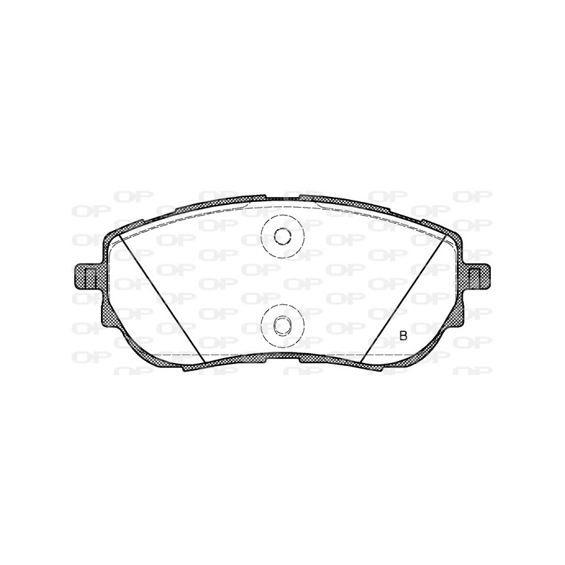 Jeu de quatre plaquettes de frein à disque OPEN PARTS