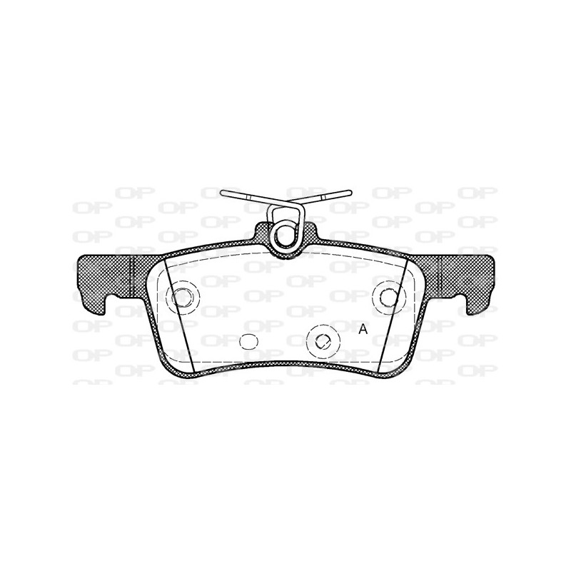 Jeu de quatre plaquettes de frein à disque OPEN PARTS