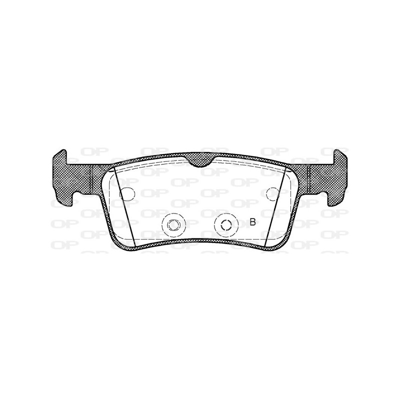 Jeu de quatre plaquettes de frein à disque OPEN PARTS