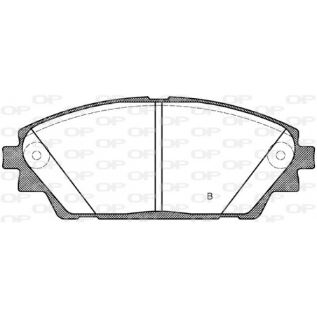 Jeu de quatre plaquettes de frein à disque OPEN PARTS