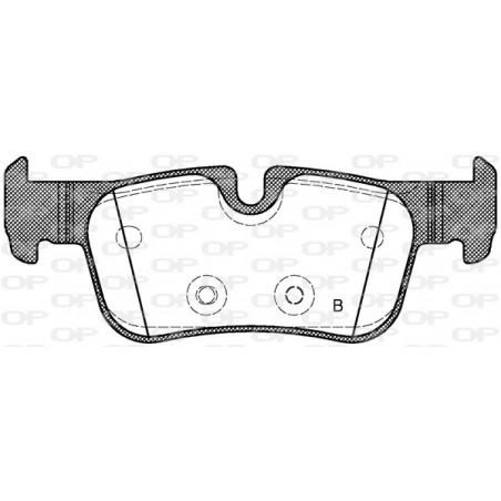 Jeu de quatre plaquettes de frein à disque OPEN PARTS