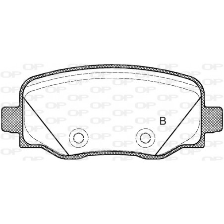 Jeu de quatre plaquettes de frein à disque OPEN PARTS