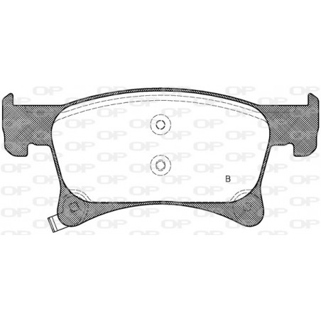 Jeu de quatre plaquettes de frein à disque OPEN PARTS