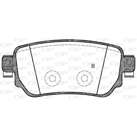 Jeu de quatre plaquettes de frein à disque OPEN PARTS