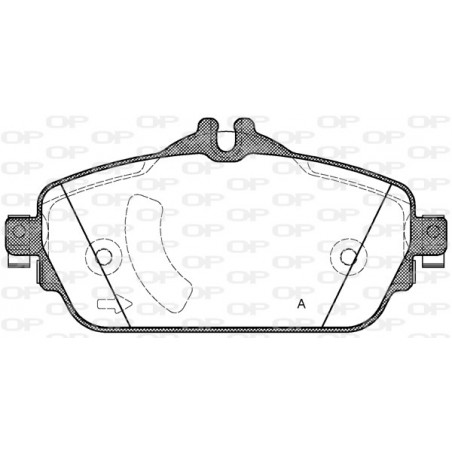 Jeu de quatre plaquettes de frein à disque OPEN PARTS