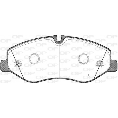 Jeu de quatre plaquettes de frein à disque OPEN PARTS