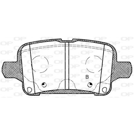 Jeu de quatre plaquettes de frein à disque OPEN PARTS