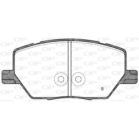Jeu de quatre plaquettes de frein à disque OPEN PARTS