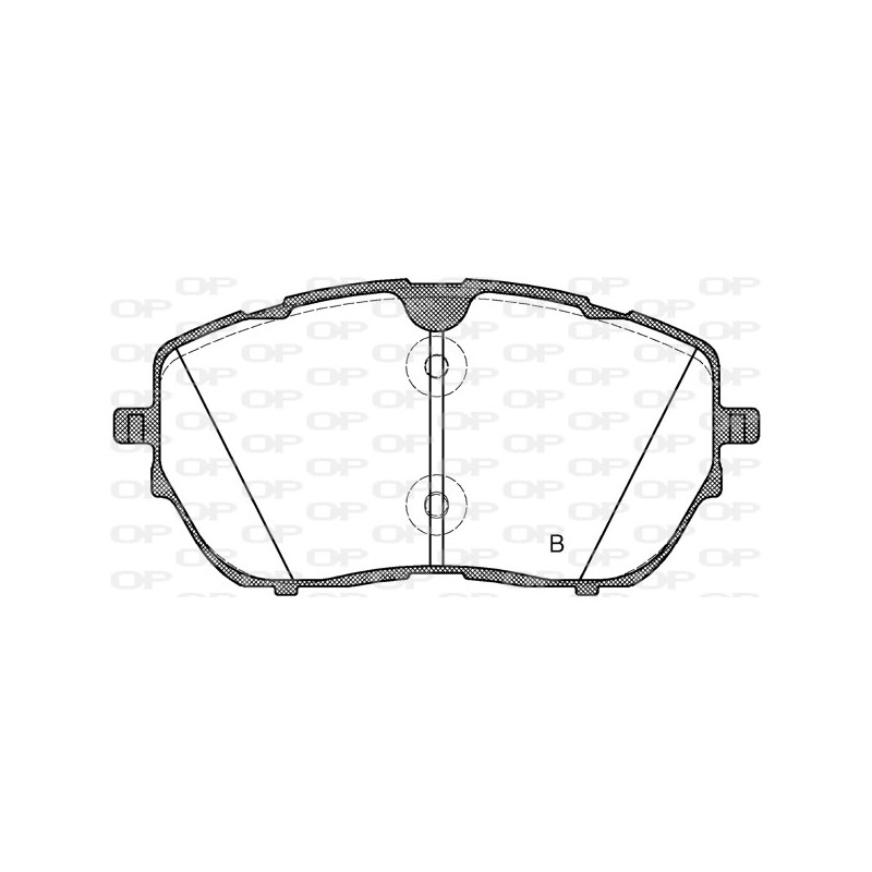 Jeu de quatre plaquettes de frein à disque OPEN PARTS