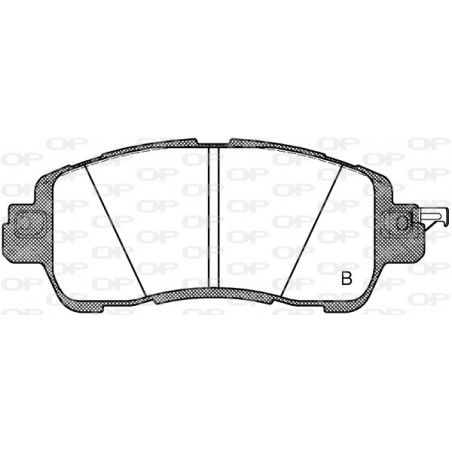 Jeu de quatre plaquettes de frein à disque OPEN PARTS