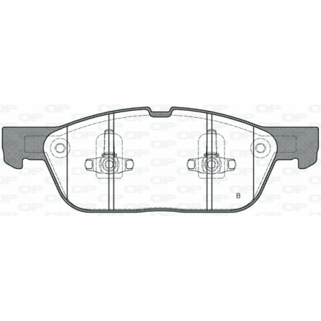 Jeu de quatre plaquettes de frein à disque OPEN PARTS