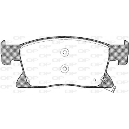 Jeu de quatre plaquettes de frein à disque OPEN PARTS
