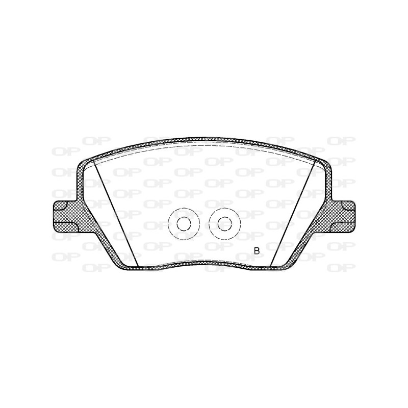 Jeu de quatre plaquettes de frein à disque OPEN PARTS