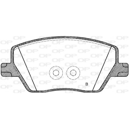 Jeu de quatre plaquettes de frein à disque OPEN PARTS