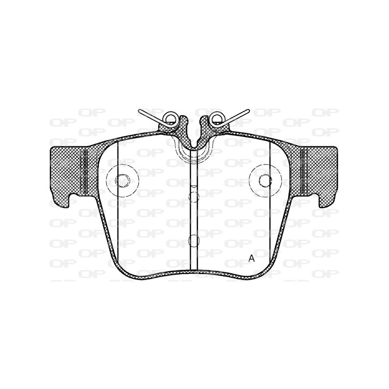 Jeu de quatre plaquettes de frein à disque OPEN PARTS