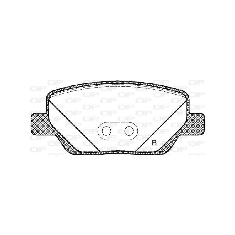 Jeu de quatre plaquettes de frein à disque OPEN PARTS
