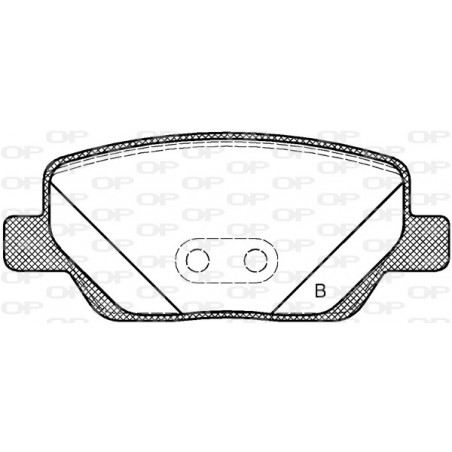 Jeu de quatre plaquettes de frein à disque OPEN PARTS