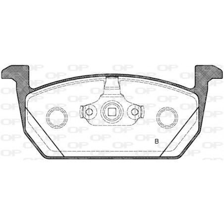 Jeu de quatre plaquettes de frein à disque OPEN PARTS
