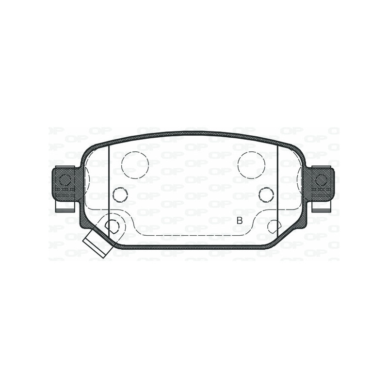 Jeu de quatre plaquettes de frein à disque OPEN PARTS