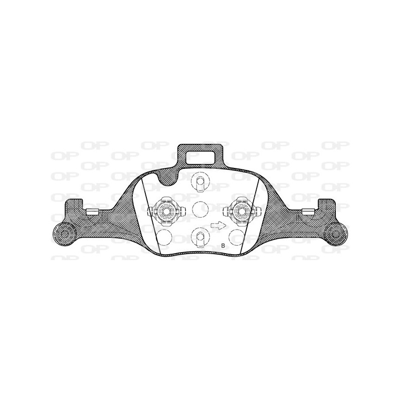 Jeu de quatre plaquettes de frein à disque OPEN PARTS