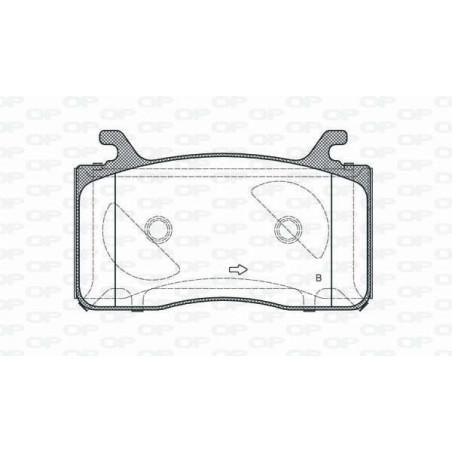 Jeu de quatre plaquettes de frein à disque OPEN PARTS