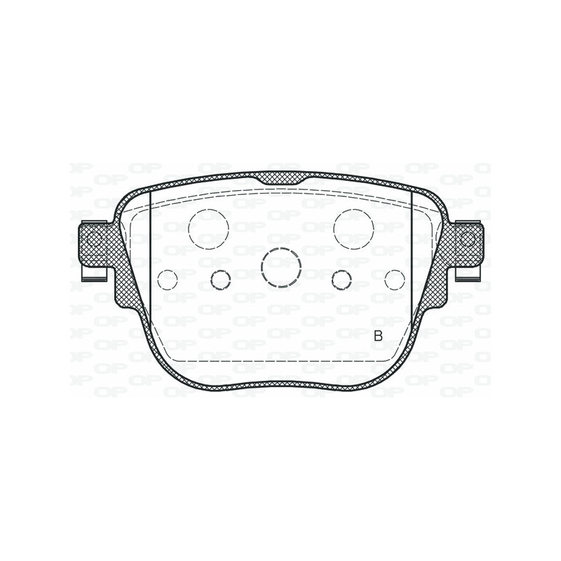 Jeu de quatre plaquettes de frein à disque OPEN PARTS