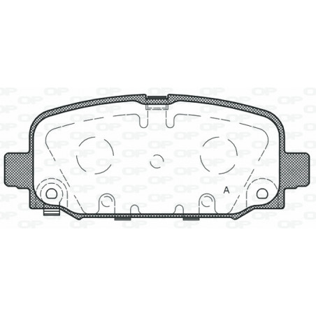 Jeu de quatre plaquettes de frein à disque OPEN PARTS