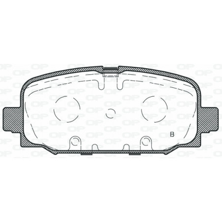 Jeu de quatre plaquettes de frein à disque OPEN PARTS