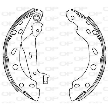 Jeu de mâchoires de frein OPEN PARTS