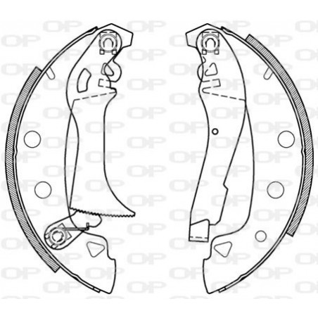 Jeu de mâchoires de frein OPEN PARTS