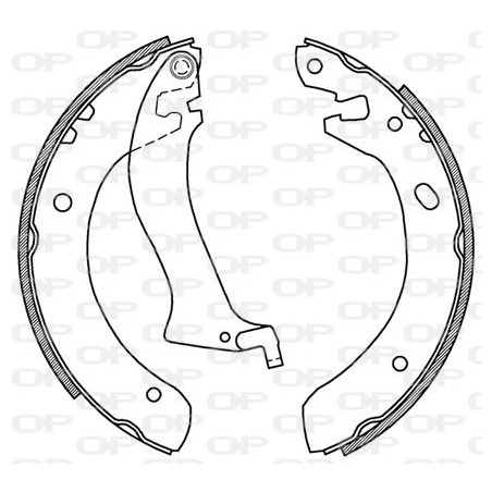 Jeu de mâchoires de frein OPEN PARTS